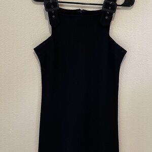 New Elegant 100% Wool-Lanes Black Sleeveless Dress. Size M.